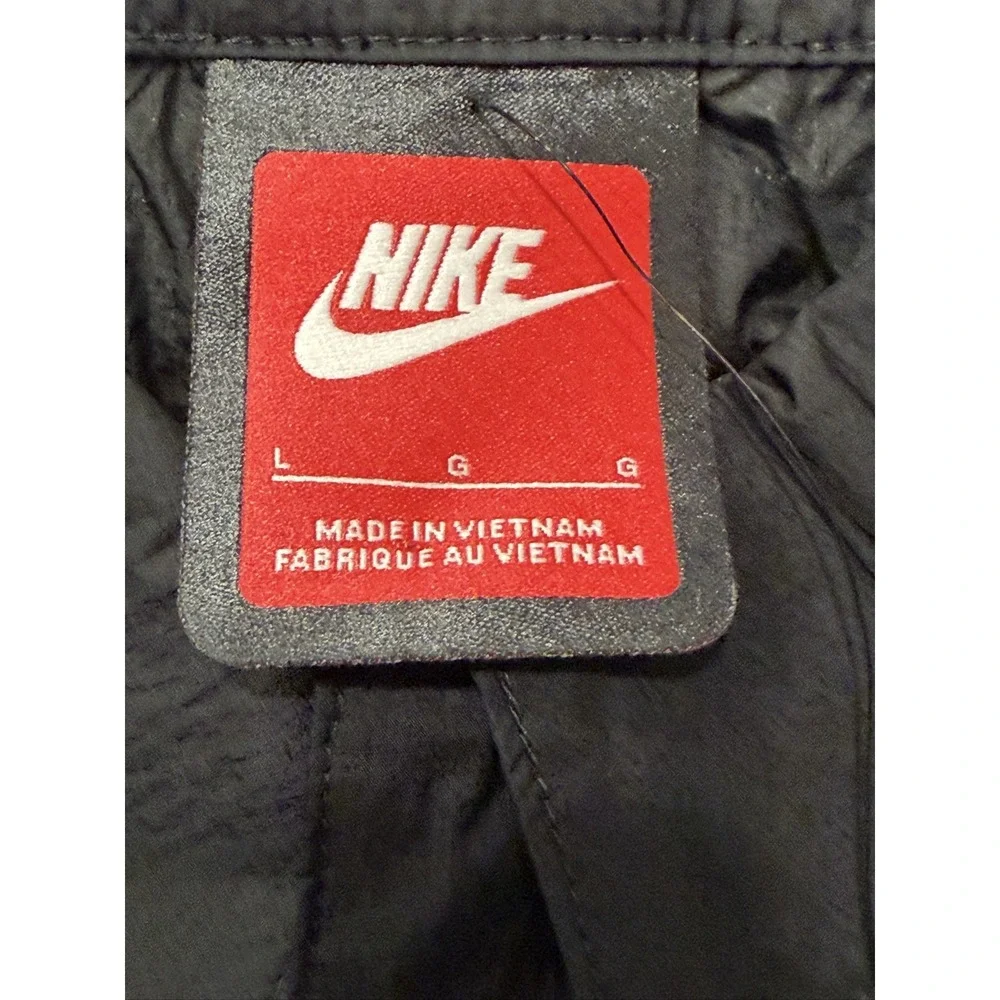 Nike Tech Oversized Woven Shirt IF8328-010 Mens Large Black White Jacket NWT